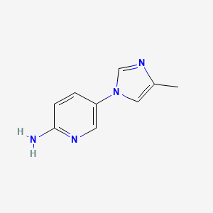 molecular formula C9H10N4 B7899508 5-(4-Methyl-1H-imidazol-1-yl)pyridin-2-amine CAS No. 1232038-91-3