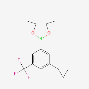 2-(3-Cyclopropyl-5-(trifluoromethyl)phenyl)-4,4,5,5-tetramethyl-1,3,2-dioxaborolane