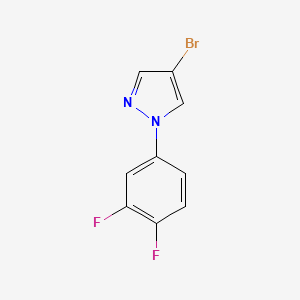 molecular formula C9H5BrF2N2 B7899558 4-Bromo-1-(3,4-difluorophenyl)pyrazole 