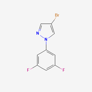 molecular formula C9H5BrF2N2 B7899562 4-Bromo-1-(3,5-difluorophenyl)-1H-pyrazole 