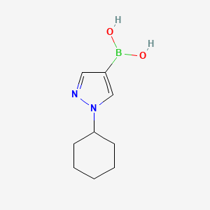 molecular formula C9H15BN2O2 B7899570 (1-Cyclohexyl-1H-pyrazol-4-yl)boronic acid 