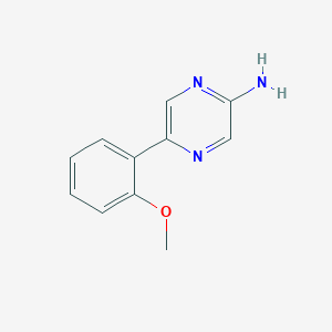 molecular formula C11H11N3O B7899600 5-(2-Methoxyphenyl)pyrazin-2-amine 