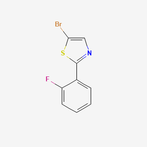 molecular formula C9H5BrFNS B7899603 5-Bromo-2-(2-fluorophenyl)thiazole 