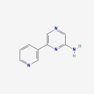 molecular formula C9H8N4 B7899611 6-Pyridin-3-ylpyrazin-2-amine 