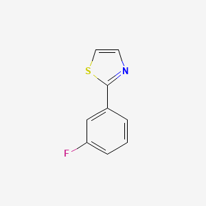 molecular formula C9H6FNS B7899619 2-(3-Fluorophenyl)-1,3-thiazole 