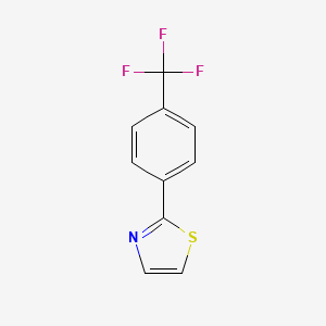 molecular formula C10H6F3NS B7899620 2-(4-(Trifluoromethyl)phenyl)thiazole 