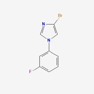 molecular formula C9H6BrFN2 B7899629 4-bromo-1-(3-fluorophenyl)-1H-imidazole 