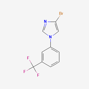 molecular formula C10H6BrF3N2 B7899635 4-bromo-1-(3-(trifluoromethyl)phenyl)-1H-imidazole 