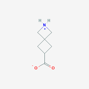 molecular formula C7H11NO2 B7899672 2-Azoniaspiro[3.3]heptane-6-carboxylate 