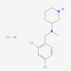 molecular formula C13H19Cl3N2 B7899686 (2,4-Dichloro-benzyl)-methyl-piperidin-3-yl-amine hydrochloride 