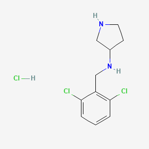 molecular formula C11H15Cl3N2 B7899694 (2,6-Dichloro-benzyl)-pyrrolidin-3-yl-amine hydrochloride 