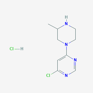 molecular formula C9H14Cl2N4 B7899723 4-Chloro-6-(3-methyl-piperazin-1-yl)-pyrimidine hydrochloride 