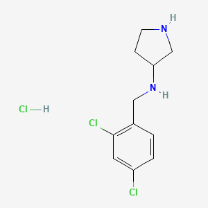 molecular formula C11H15Cl3N2 B7899735 (2,4-Dichloro-benzyl)-pyrrolidin-3-yl-amine hydrochloride 