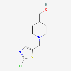 molecular formula C10H15ClN2OS B7899749 [1-(2-Chloro-thiazol-5-ylmethyl)-piperidin-4-yl]-methanol 