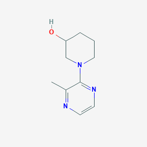 molecular formula C10H15N3O B7899750 1-(3-Methylpyrazin-2-yl)piperidin-3-ol 