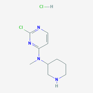 molecular formula C10H16Cl2N4 B7899772 (2-Chloro-pyrimidin-4-yl)-methyl-piperidin-3-yl-amine hydrochloride 