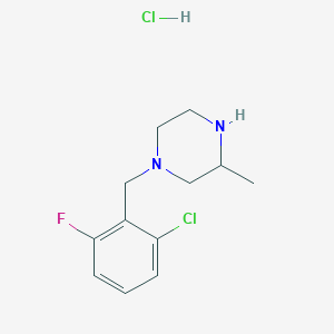 molecular formula C12H17Cl2FN2 B7899789 1-(2-Chloro-6-fluoro-benzyl)-3-methyl-piperazine hydrochloride 