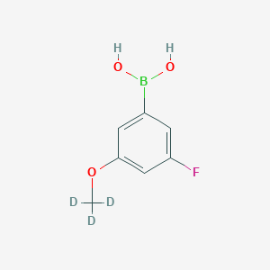 molecular formula C7H8BFO3 B7899813 3-Fluoro-5-(methoxy-d3)-phenylboronic acid 