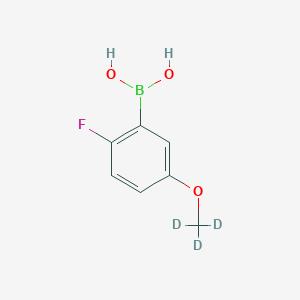molecular formula C7H8BFO3 B7899819 2-Fluoro-5-(Methoxy-d3)-phenylboronic acid 