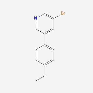 molecular formula C13H12BrN B7899843 3-Bromo-5-(4-ethylphenyl)pyridine 