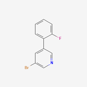 molecular formula C11H7BrFN B7899849 3-Bromo-5-(2-fluorophenyl)pyridine 
