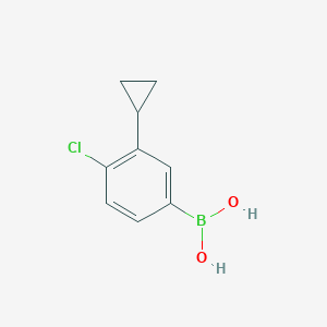molecular formula C9H10BClO2 B7899863 4-Chloro-3-cyclopropylphenylboronic acid 