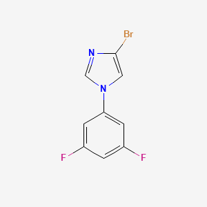 molecular formula C9H5BrF2N2 B7899868 4-bromo-1-(3,5-difluorophenyl)-1H-imidazole 