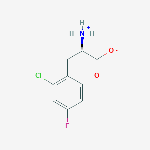 molecular formula C9H9ClFNO2 B7899875 (2R)-2-azaniumyl-3-(2-chloro-4-fluorophenyl)propanoate 