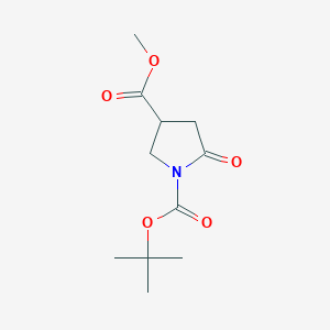 molecular formula C11H17NO5 B7899957 1-Tert-butyl 3-methyl 5-oxopyrrolidine-1,3-dicarboxylate 