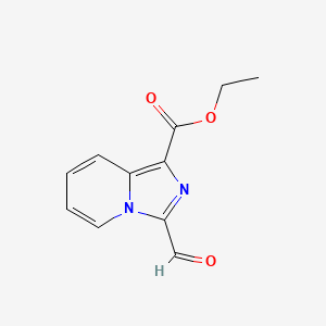 molecular formula C11H10N2O3 B7899977 Ethyl 3-formylimidazo[1,5-a]pyridine-1-carboxylate 