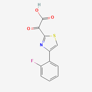 molecular formula C11H6FNO3S B7900056 2-[4-(2-Fluorophenyl)-1,3-thiazol-2-yl]-2-oxoacetic acid 