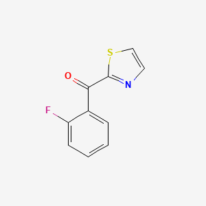 molecular formula C10H6FNOS B7900066 2-(2-Fluorobenzoyl)thiazole 
