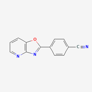 molecular formula C13H7N3O B7900074 4-(Oxazolo[4,5-b]pyridine-2-yl)benzonitrile 