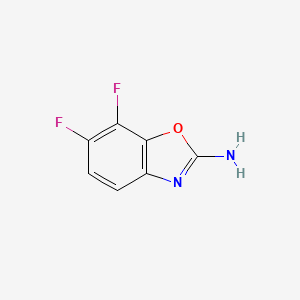 molecular formula C7H4F2N2O B7900088 2-Amino-6,7-difluorobenzoxazole 