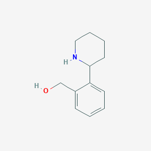 molecular formula C12H17NO B7900133 [2-(Piperidin-2-yl)phenyl]methanol 