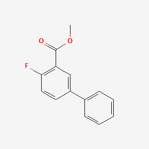 molecular formula C14H11FO2 B7900169 Methyl 2-fluoro-5-phenylbenzoate 