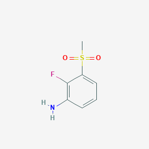 molecular formula C7H8FNO2S B7900177 2-Fluoro-3-(methylsulfonyl)aniline 