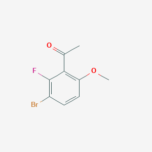 molecular formula C9H8BrFO2 B7900190 1-(3-Bromo-2-fluoro-6-methoxyphenyl)ethanone 