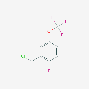 molecular formula C8H5ClF4O B7900199 2-Fluoro-5-(trifluoromethoxy)benzyl chloride 