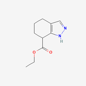 molecular formula C10H14N2O2 B7900231 ethyl4,5,6,7-tetrahydro-1H-indazole-7-carboxylate 