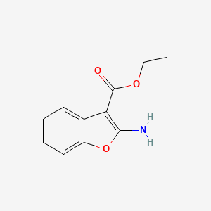 molecular formula C11H11NO3 B7900273 Ethyl 2-aminobenzofuran-3-carboxylate 