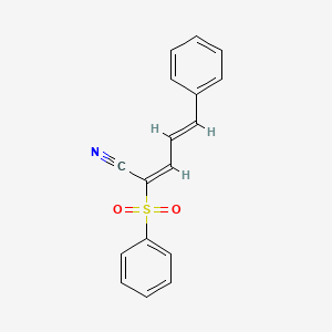 (2E,4E)-2-(benzenesulfonyl)-5-phenylpenta-2,4-dienenitrile