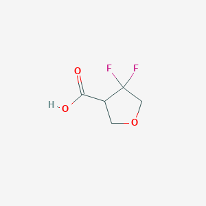 molecular formula C5H6F2O3 B7900326 4,4-Difluorotetrahydrofuran-3-carboxylic acid 