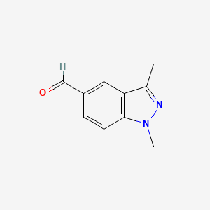 molecular formula C10H10N2O B7900348 1,3-Dimethyl-1H-indazole-5-carbaldehyde 