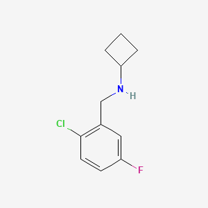 molecular formula C11H13ClFN B7900371 N-[(2-Chloro-5-fluorophenyl)methyl]cyclobutanamine 