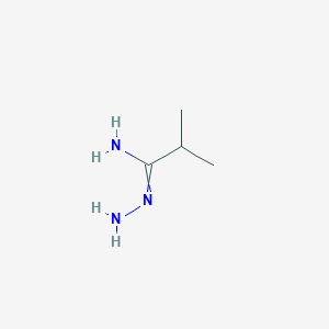 molecular formula C4H11N3 B7900383 N-Amino-2-methylpropanimidamide 