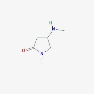 molecular formula C6H12N2O B7900390 1-Methyl-4-(methylamino)pyrrolidin-2-one 