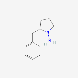 molecular formula C11H16N2 B7900421 2-Benzylpyrrolidin-1-amine 