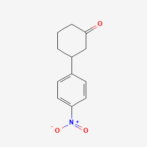 molecular formula C12H13NO3 B7900461 3-(4-硝基苯基)环己酮 