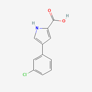 molecular formula C11H8ClNO2 B7900469 4-(3-Chlorophenyl)-1H-pyrrole-2-carboxylic acid 